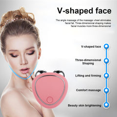 Portable Facial Micro-current Beauty Double Roller Massager