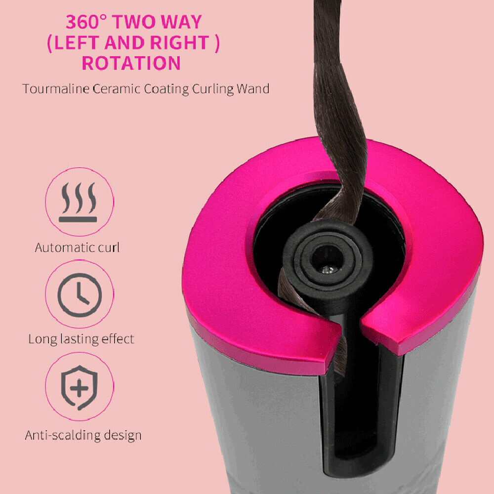 Automatic Rotating Hair Curler With LCD Display