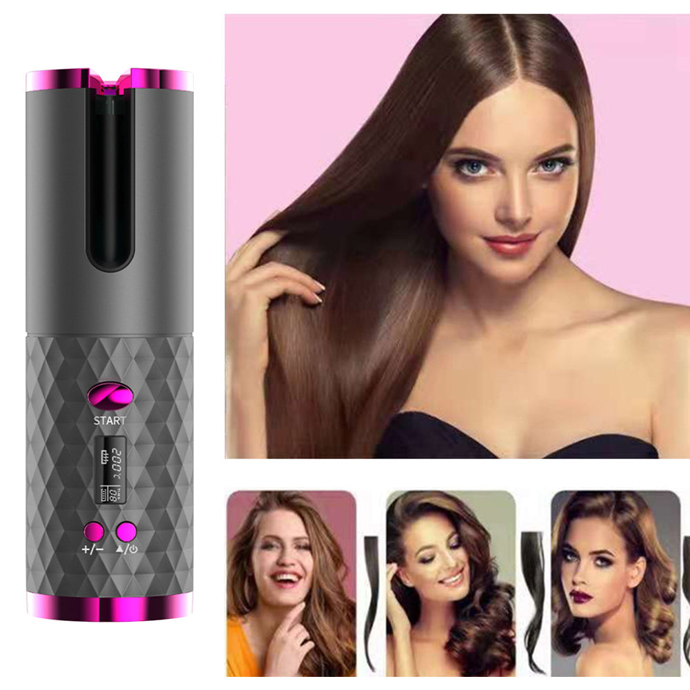 Automatic Rotating Hair Curler With LCD Display